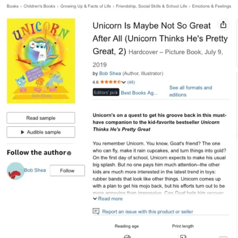 Unicorn is maybe not so great book Large tote bag rainbow strap